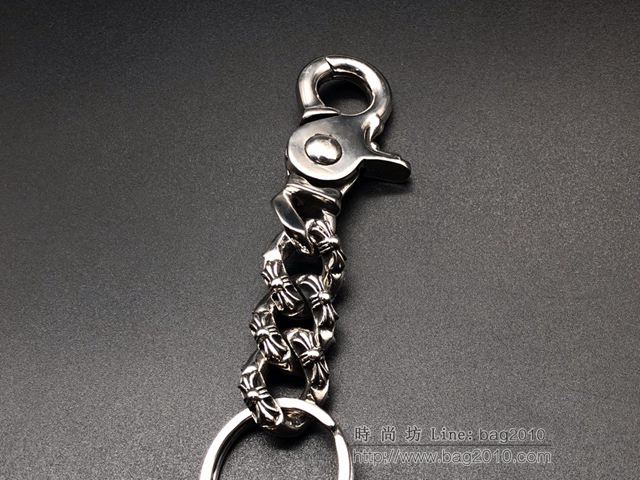 chrome hearts銀飾 克羅心鑰匙鏈 純手工 克羅心925銀首飾  gjc1904